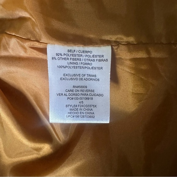 GB Girls Mustard Checkered Jacket 4/5 - Picture 5 of 5